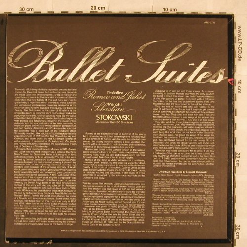 Prokofieff,Serge / Menotti: Romeo & Julia/Sebastian,BalletSuite, RCA (ARL1-2715), US, m-/vg+, 1978 Typ: LP Best.-Nr.: L4845 Preis: 5,00 Euro