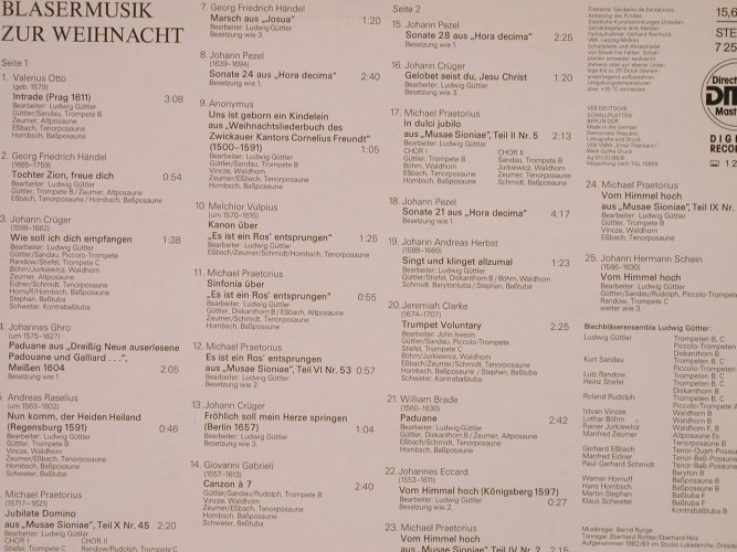 Güttler,Ludwig: 10-Bläsermusik zur Weihnacht, Eterna(7 25 089), DDR, 1988 - LP - L4854 - 5,00 Euro
