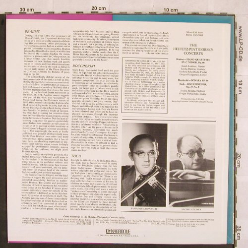 Heifetz,Jascha / Piatigorsky: Brahms,Johannes/Boccherini/Toch, RCA Red Seal (LSC-3009), US, 1968 Typ: LP Best.-Nr.: L4858 Preis: 12,50 Euro