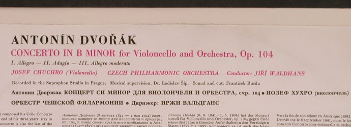 Dvorak,Antonin: Concerto for Violoncello and Orch., Supraphon (50 667), CZ. m-/vg+ Typ: LP Best.-Nr.: L4862 Preis: 5,00 Euro