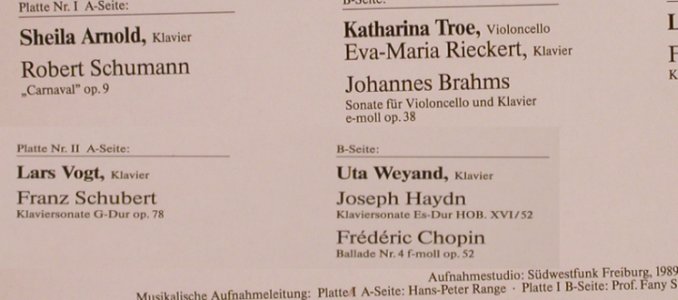 V.A.Parke-Davis Förderpreis 1989: Sheila Arnold, Klavier. Foc, Teldec(66.28385), D, 1989 - 2LP - L4866 - 6,00 Euro