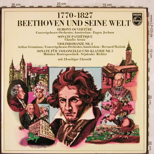 Beethoven,Ludwig van: und seine Welt,V.A. 24SeitenChronik, Philips(D 88 299 Y), D, 1969 - LP - L4880 - 12,50 Euro
