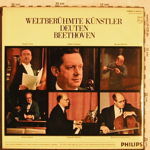 Beethoven,Ludwig van: und seine Welt,V.A. 24SeitenChronik, Philips(D 88 299 Y), D, 1969 - LP - L4880 - 12,50 Euro
