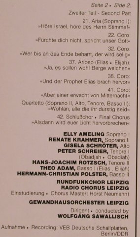 Mendelssohn Bartholdy,Felix: Elias-Ausschnitte/Highlights, Philips Sequenza(6527 146), NL, 1982 - LP - L4894 - 5,00 Euro