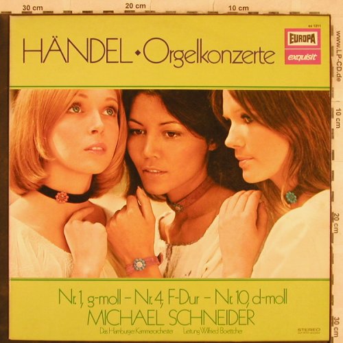 Händel,Georg Friedrich: Orgelkonzerte Nr.1 g-moll,4F-dur,10, Europa exquisit(ex 1211), D,  - LP - L4900 - 5,00 Euro