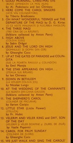 V.A.Colinde: Romanian Carols, Electrecord (ST-EXE 0308), RO Typ: LP Best.-Nr.: L4908 Preis: 9,00 Euro