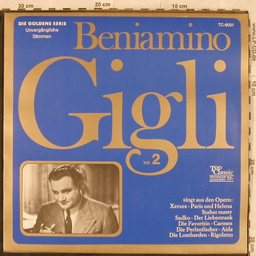Gigli,Benjamino: singt aus Opern, Vol.2, Top Classic(TC-9051), D, 1969 - LP - L4924 - 5,00 Euro