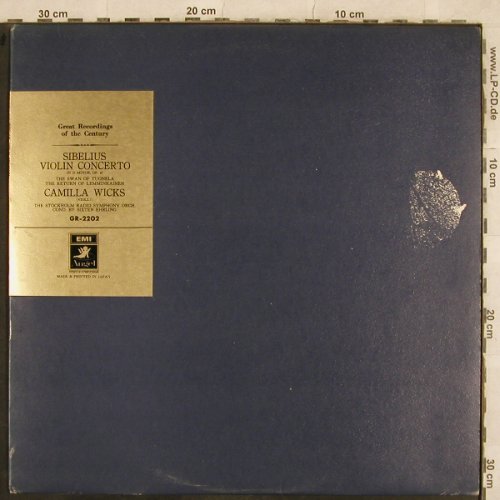 Sibelius,Jean: Violin Concerto in d minor op.47, EMI Angel(GR-2202), J, m /vg+,  - LP - L4945 - 20,00 Euro