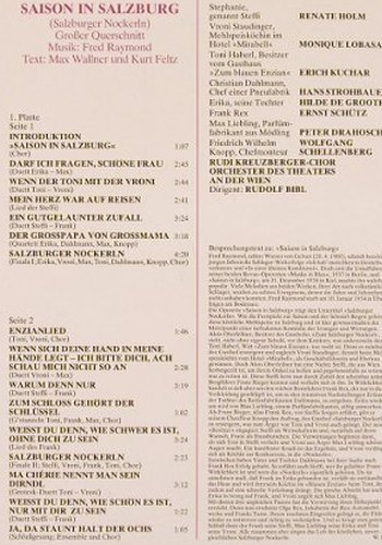 Raymond,Fred / Schubert & Bert: Saison in Salzburg / Das Dreimädelh, Marcato(29 070 0), D,  - 2LP - L4950 - 5,00 Euro