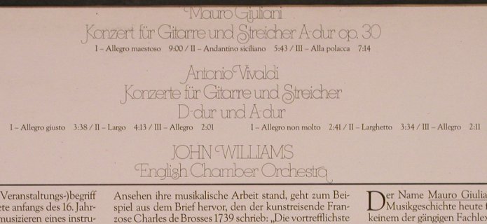Williams,John: Mauro Giuliani Guitarrenkonzert.., CBS(CBS 61858), NL, 1979 - LP - L4967 - 6,00 Euro