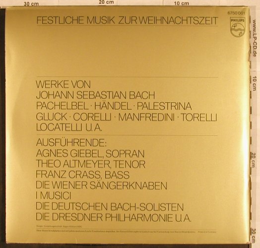 V.A.Festliche Musik: zur Weihnachtszeit 29 Tr., Foc, Philips (6750 001), D Typ: LP Best.-Nr.: L4969 Preis: 6,00 Euro