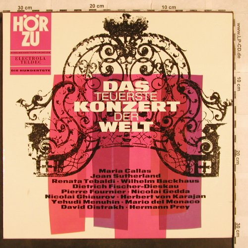 V.A.Das teuerste Konzert der Welt: Maria Callas...Hermann Prey,11 Tr., HörZu (SHZE 173), D Typ: LP Best.-Nr.: L4970 Preis: 4,00 Euro