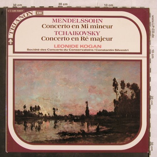 Mendelssohn Bartholdy/Tchaikovsky: Concerto em Mi mineur/en re majeur, Trianon EMI(C 045-10607), F, 1973 - LP - L5027 - 14,00 Euro