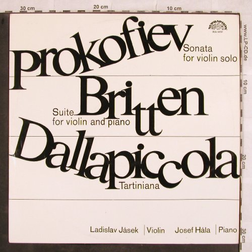 Prokofieff,Serge/Britten/Dallapicco: Sonata for violin solo, op.115, Supraphon (SUA 10701), CZ, Mono, 1965 Typ: LP Best.-Nr.: L5039 Preis: 12,50 Euro