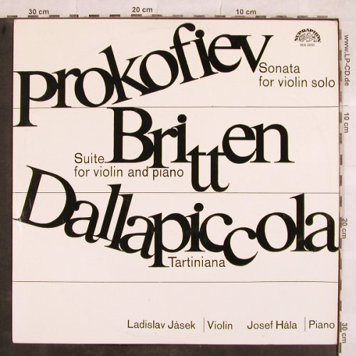 Prokofieff,Serge/Britten/Dallapicco: Sonata for violin solo, op.115, Supraphon(SUA 10701), CZ, Mono, 1965 - LP - L5039 - 12,50 Euro