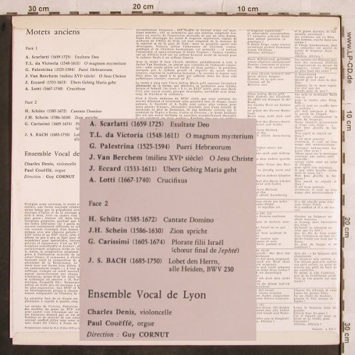 Ensemble Vocal de Lyon: Motets Anciens,Scarlatti...J.S.Bach,  (3241), F, 1972 Typ: LP Best.-Nr.: L5053 Preis: 9,00 Euro