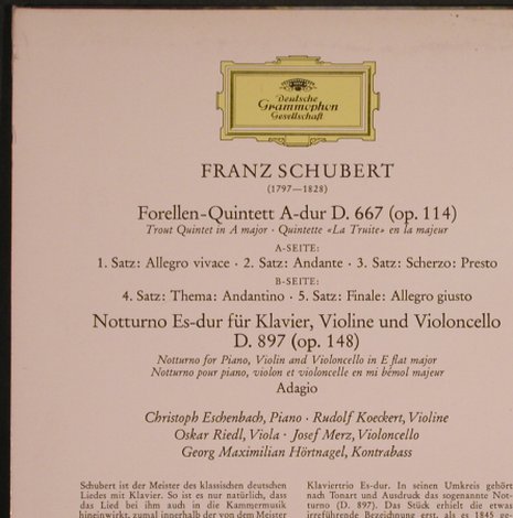 Schubert,Franz: Forellen-Quintett/Quintett C-dur/Ok, D.Gr.(136 488 SLPEM), D, 1965 - LP - L5067 - 9,00 Euro