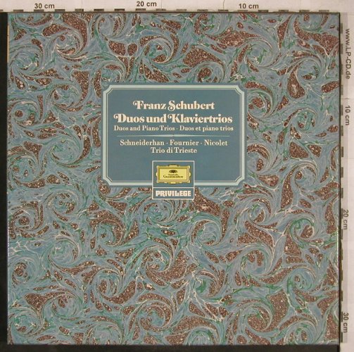 Schubert,Franz: Duos und Klaviertrios, Box, D.Gr. Privilege (2734 004), D Typ: 4LP Best.-Nr.: L5070 Preis: 17,50 Euro