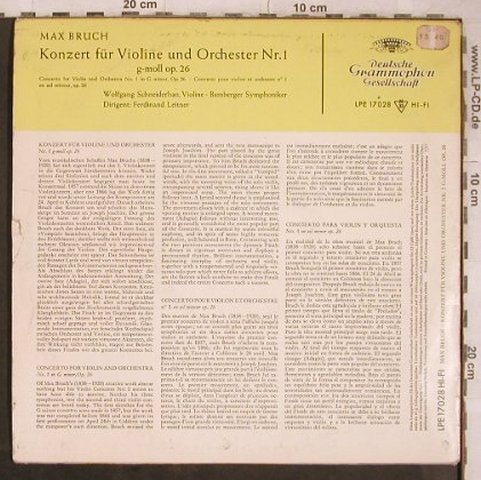 Bruch,Max: Violinkonzert Nr.1, m-/vg+, D.Gr.(LPE 17 028), D, 1957 - 10inch - L5072 - 5,00 Euro