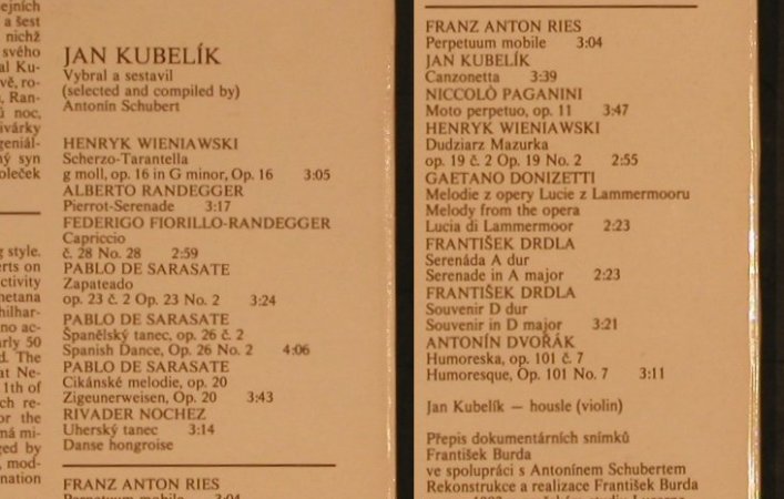 Kubelik,Jan: The Immortal Art Of, Supraphon(1011 3193 G), CZ, 1983 - LP - L5083 - 12,50 Euro