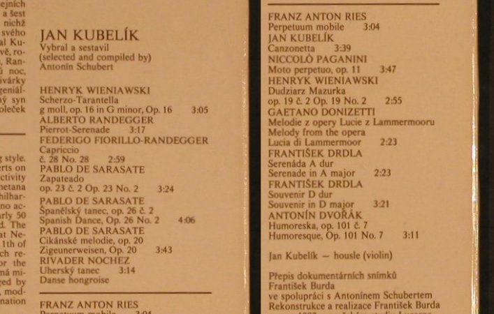 Kubelik,Jan: The Immortal Art Of, Supraphon (1011 3193 G), CZ, 1983 Typ: LP Best.-Nr.: L5083 Preis: 12,50 Euro