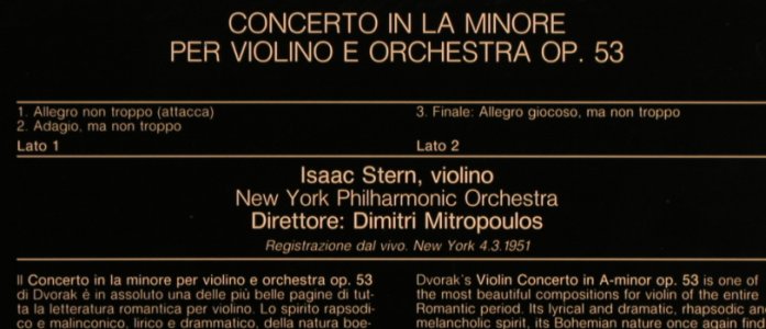 Dvorak,Antonin: Concerto per Violino, op.53, Movimento Musica (01.068), I, 1983 Typ: LP Best.-Nr.: L5108 Preis: 7,50 Euro
