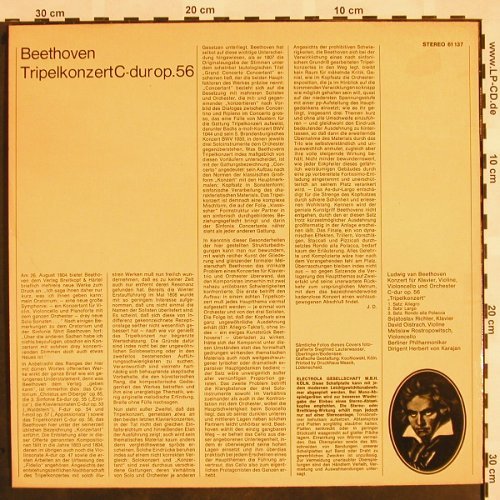 Beethoven,Ludwig van: Tripelkonzert C-dur op.56, EMI, m-/vg+(61 137), D,  - LP - L5150 - 7,50 Euro
