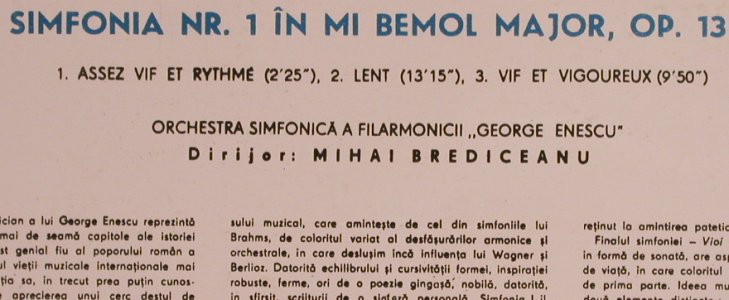 Enesco,Georges: Simfonia Nr.1 in mi bemol major, Electrecord (ST-ECE 01037), RO Typ: LP Best.-Nr.: L5194 Preis: 7,50 Euro