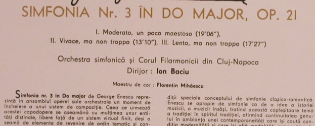 Enesco,Georges: Simfonia Nr.3 in do major, op.21, Electrecord(ST-ECE 01234), RO,  - LP - L5195 - 12,50 Euro