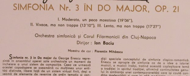 Enesco,Georges: Simfonia Nr.3 in do major, op.21, Electrecord (ST-ECE 01234), RO Typ: LP Best.-Nr.: L5195 Preis: 12,50 Euro
