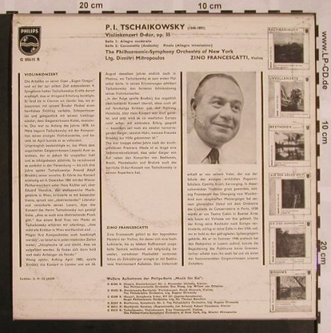 Tschaikowsky,Peter: Violinkonzert D-dur op.35, Philips (G 05615 R), NL Typ: 10" Best.-Nr.: L5228 Preis: 7,50 Euro