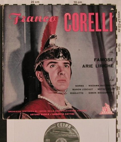 Corelli,Franco: Famose Arie Liriche, m--/vg+, Cetra (LPV 45020), I Typ: 10" Best.-Nr.: L5258 Preis: 9,00 Euro