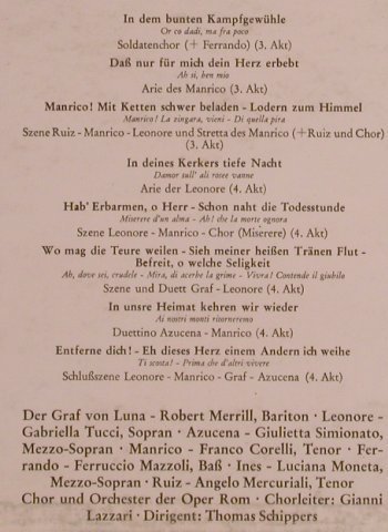 Verdi,Giuseppe: Der Troubadour-Gr.Querschnitt, Electrola(SME 80 925), D, m-/vg+,  - LP - L5259 - 6,00 Euro