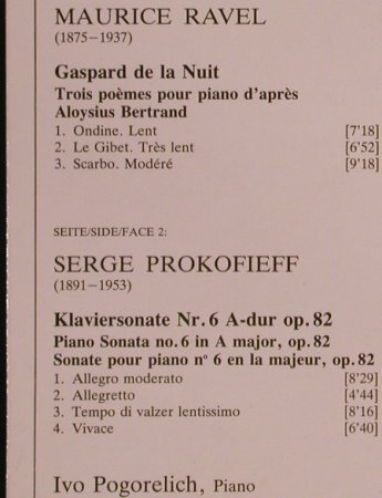 Ravel,Maurice / Prokofiev: Gaspard de la Nuit/Piano Sonata N.6, D.Gr.(2532 093), D, 1983 - LP - L5262 - 5,00 Euro