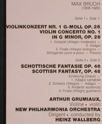 Bruch,Max: Violinkonzert Nr.1/Schottische Fant, Philips Sequenza(6527 122), NL,  - LP - L5264 - 7,50 Euro
