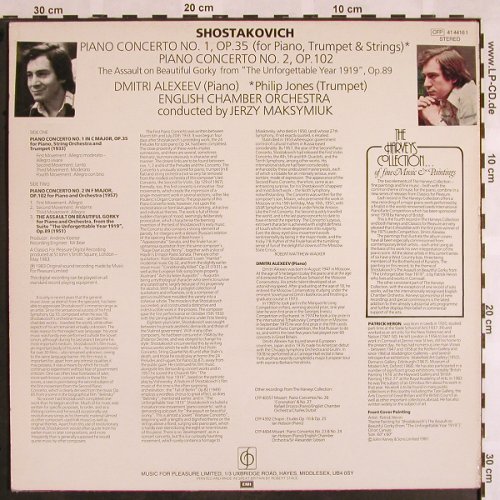 Schostakowitsch,Dmitri: Piano Concerto No.1 & 2, op.35, 102, Classics for Pleasure (41 4416 1), UK, stoc, 1981 Typ: LP Best.-Nr.: L5286 Preis: 6,00 Euro