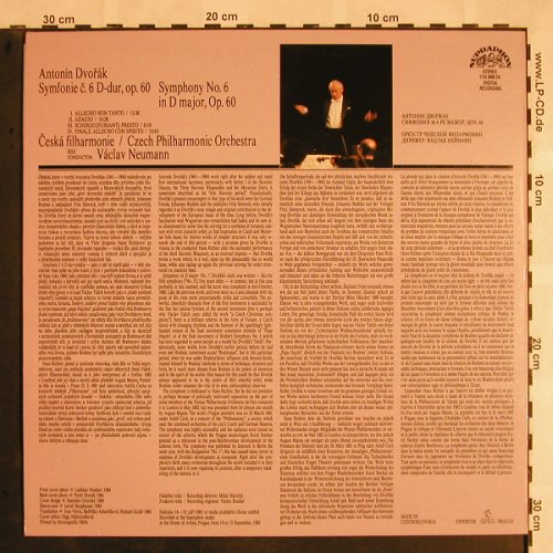 Dvorak,Antonin: Symphony No.6 in D minor, op.60, Supraphon (1110 3408 ZA), CZ, 1984 Typ: LP Best.-Nr.: L5304 Preis: 7,50 Euro