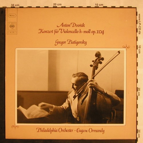 Dvorak,Anton: Konzert f. Violoncello h-moll op144, CBS, m /vg+ (CBS 61 778), NL, Mono, 1977 Typ: LP Best.-Nr.: L5315 Preis: 7,50 Euro
