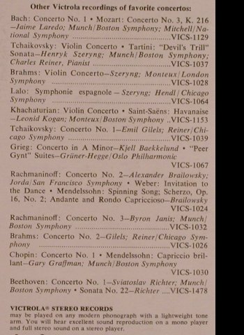 Mendelssohn,Felix / Max Bruch: Violin Concerto/Violin C. No.1, RCA Victrola(VICS-1033), US,  - LP - L5332 - 9,00 Euro