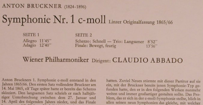 Bruckner,Anton: Sinfonie Nr.1 c-moll, Decca(6.41387 AS), D, Ri,  - LP - L5341 - 6,00 Euro