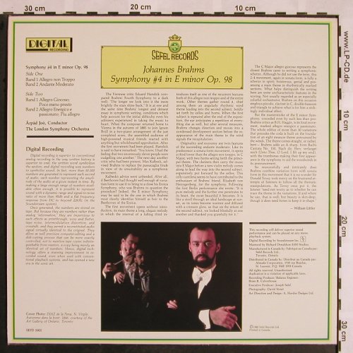 Brahms,Johannes: Symphony No.4 in E minor op.98, Sefel(SEFD 5002), CDN, 1980 - LP - L5343 - 7,50 Euro