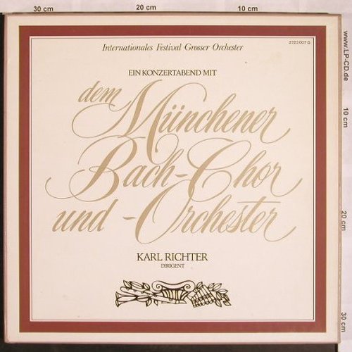 Münchner Bach-Chor uund Orchester: Bach, Händel, Box,Sonderaufl., D.Gr.(2723 007 G), I, 1976 - 4LP - L5359 - 12,50 Euro