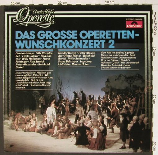 V.A.Das Grosse Operetten: Wunschkonzert 2,Konya...Alexander, Polydor(2416 176), D, Ri, 1966 - LP - L5366 - 4,00 Euro