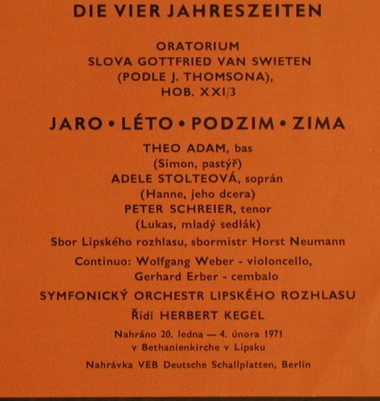 Haydn,Joseph: Die Jahreszeiten,Box, Supraphon(1112 3301-03 G), CZ, 1981 - 3LP - L5376 - 9,00 Euro