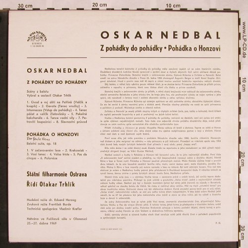 Nedbal,Oskar: Z Pohdky Do Pohdky, Supraphon(1 10 0835 G), CZ, 1970 - LP - L5401 - 9,00 Euro