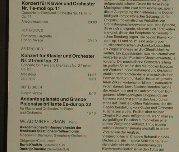 Chopin,Frederic: Die Klavierkonzerte, Foc, Eurodisc(28 666 XBK), D, 1977 - 2LP - L5418 - 12,50 Euro