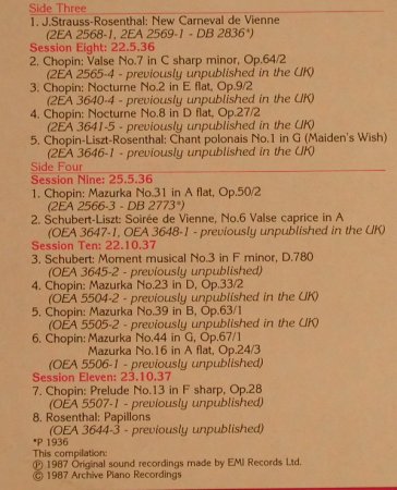Rosenthal,Moriz: The Complete HMV Rec. 1934-37, Archive-Piano Rec.(APR 7002), UK, Foc, 1987 - 2LP - L5426 - 14,00 Euro