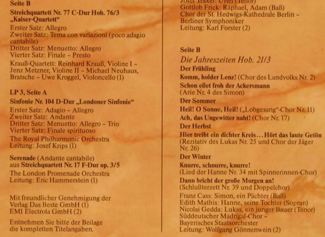 Haydn,Joseph: Klassische Kostbarkeiten,Box,FS-New, Das Beste(KKL 5917), D,  - 4LP - L5465 - 12,50 Euro