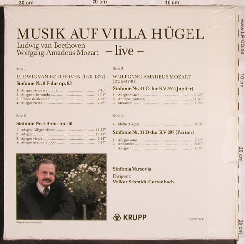 V.A.Musik auf Villa Hügel: Beethoven op.93,60/Mozart Kv551,297, Krupp, Live,FS-New(D-8202), D,Box,  - 3LP - L5495 - 45,00 Euro