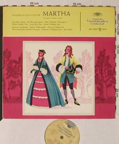 Flotow,Friedrich von: Martha, Ausschnitte, D.Gr. (LPE 17 007), D, Mono, 1961 Typ: 10" Best.-Nr.: L5504 Preis: 5,00 Euro